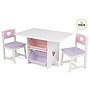 Heart Table & Chair Set with Pastel Bins