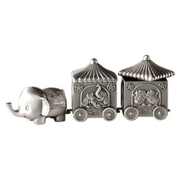 Dacapo Silver - Elefant Med 2 Vagnar För Tand&Lock