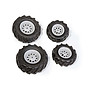 Rolly Toys - Pneumatic Wheels F. Tractors 2 X 260 - 2 X 325X110 Silver