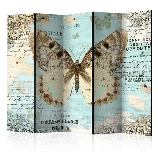 Artgeist Rumsavdelare – Postcard With Butterfly II – 5 Delar