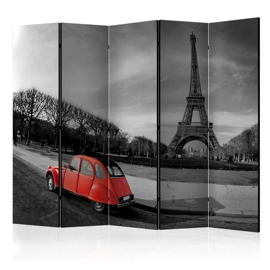 Artgeist Rumsavdelare – Eiffel Tower And Red Car II – 5 Delar