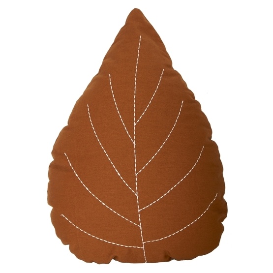 Leaf Cushion - Brown