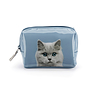 Catseye - Cat On Blue - Beauty Bag