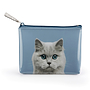 Catseye - Cat On Blue - Pouch