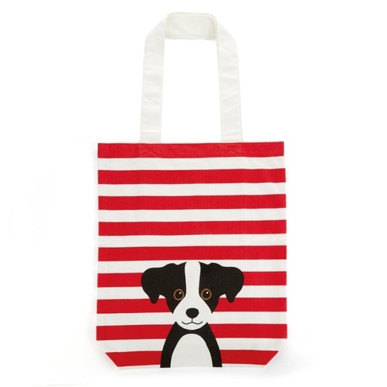 Catseye - Red Cotton Dog - Tote