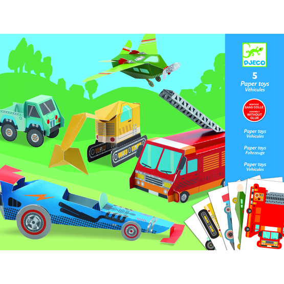 Djeco - Paper Toys - Trucks