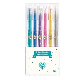 Djeco - 6 Glitter Gel Pens