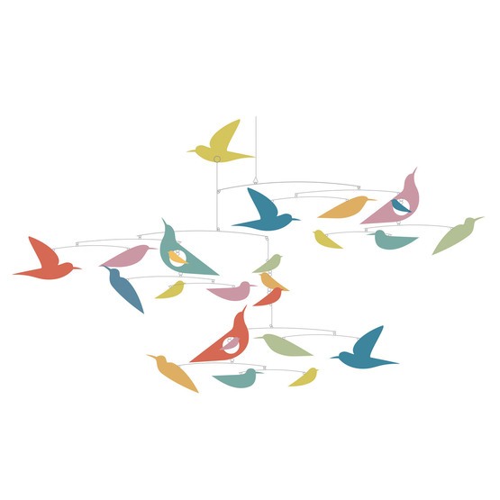 Djeco – Paper Mobile: Multicolored birds – FSC MIX