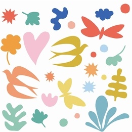 Djeco - Klistermärken - Wall Sticker Colored Fantasy