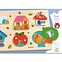 Djeco - Pussel - Relief Puzzle - Coucou-House, 6 pcs