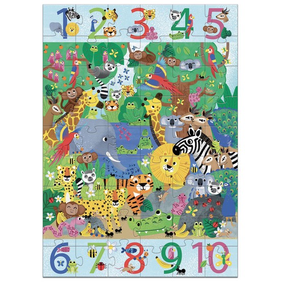 Djeco – Pussel – 1 to 10 Jungle – 54 pcs