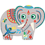 Djeco - Pussel - Siluettepussel, Asian elephant, 24 pcs