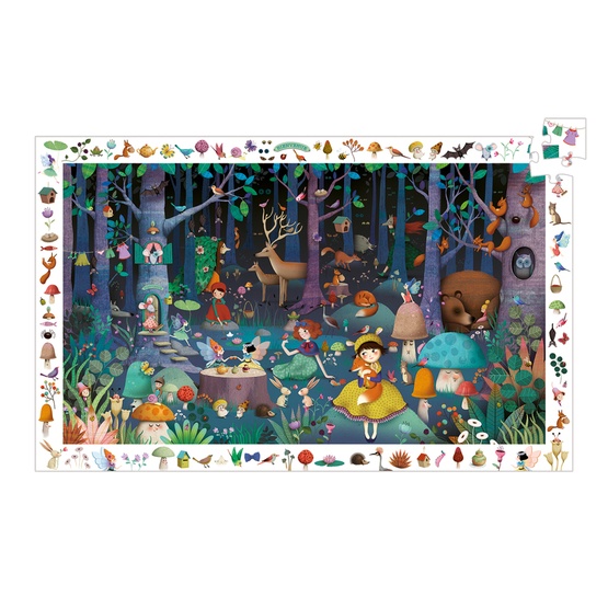 Djeco – Pussel – Observation Puzzle – Enchanted Forest