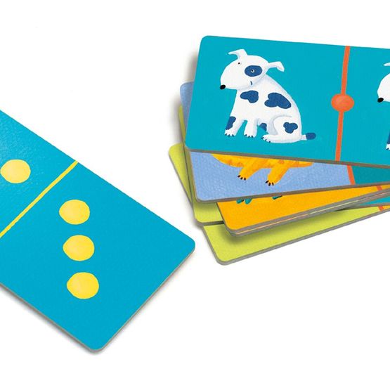 Djeco - Domino - Colour animals - Litenleker.se