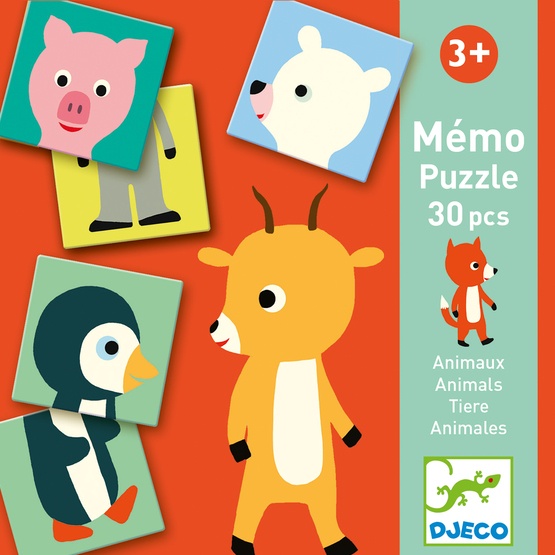 Djeco Spel Memo Animo-puzzle