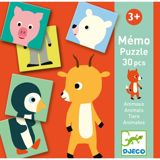 Djeco - Spel - Memo Animo-puzzle