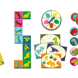Djeco - Spel - Dinosaurs Memory, Domino, Bingo