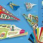 Kit Origami Aerei Djeco - 20 Modelli Di Aerei Di Carta Che Volano Davvero, Per Bambini 6+ - Foto 8