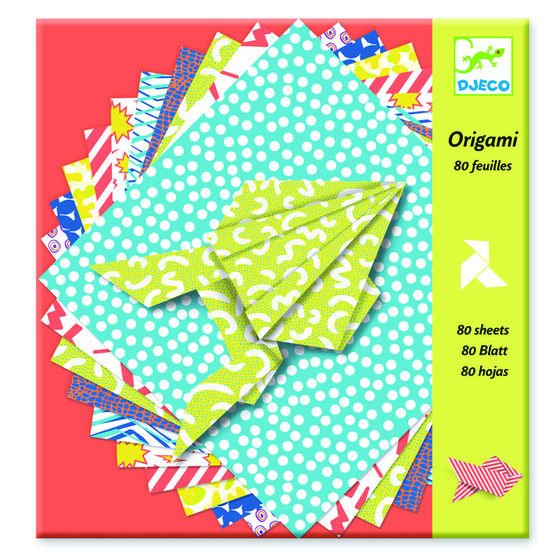 Djeco - Origamipapper Med Olika Mönster