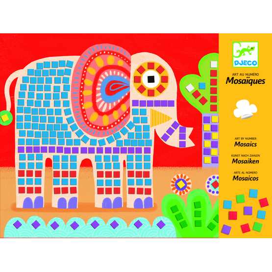 Djeco - Skapa Bilder Med Mosaik - Elefant