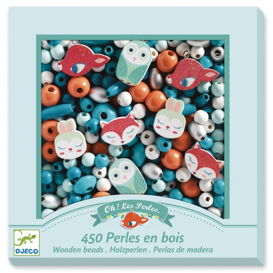 Djeco – Pyssel – Wooden beads Small animals
