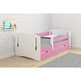 EuroToys - Barnsäng "klassisk" rosa med förvaring och madrass 180x80 cm