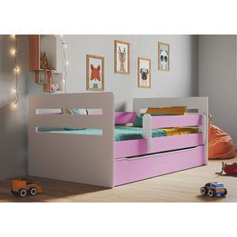 EuroToys - Juniorsäng Rosa - låda och madrass 160x80 cm