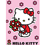 EuroToys - Barnmatta - Hello Kitty - Blommor - 133 x 95 cm
