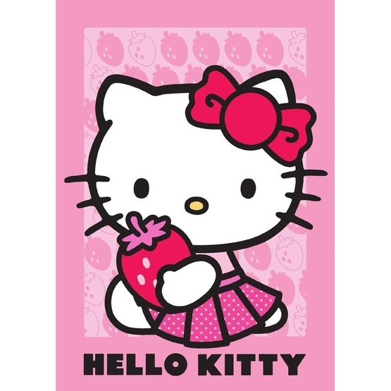 Disney - Barnmatta - Hello Kitty - Jordgubbe - 133 x 95 cm