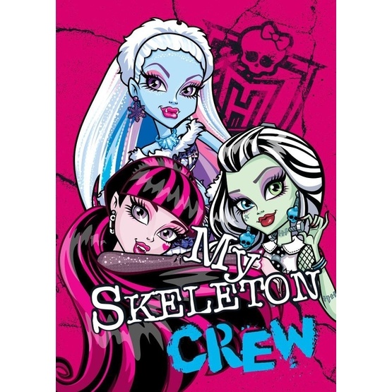 Disney - Barnmatta - Monster High - Skeleton Crew - 133 x 95 cm