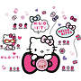 Hello Kitty - Helo Kitty Väggklistermärke Och Ringklocka