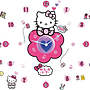 Hello Kitty - Hello Kitty Väggklistermärken Med Väggklocka