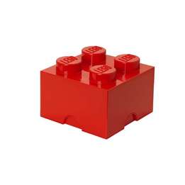 Lego Storage - Lego Förvaringskloss 4 Pluttar - Röd