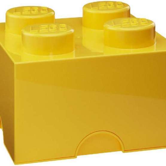 Lego Storage Lego Förvaringskloss 4 Pluttar Gul