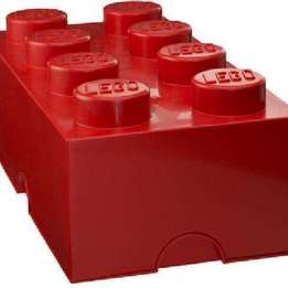 Lego Storage - Lego Förvaringskloss 8 Pluttar - Röd