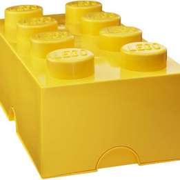 Lego Storage - Lego Förvaringskloss 8 Pluttar - Gul
