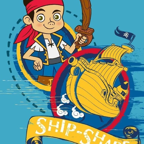 Disney Barnmatta Piraten Jake Skepp 133 x 95 cm