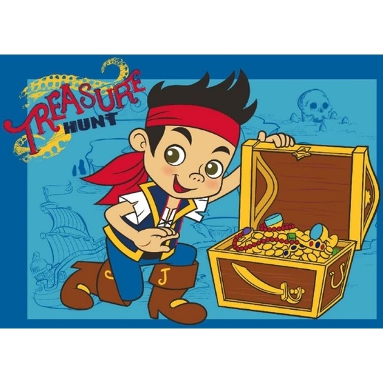 Disney – Barnmatta – Piraten Jake – Skatt – 133 x 95 cm