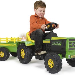 Injusa - Traktor Med Släp Elbil 6V