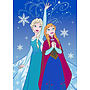 Disney - Barnmatta - Anna och Elsa - 133 x 95 cm