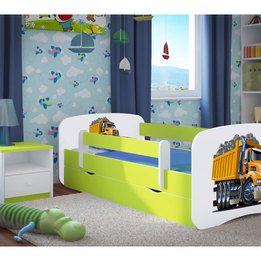 EuroToys - Juniorsäng Lastbil - Med madrass och förvaringslåda