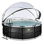 Exit Svart Leather Pool Ø427X122Cm Med Sandfilterpump - Svart