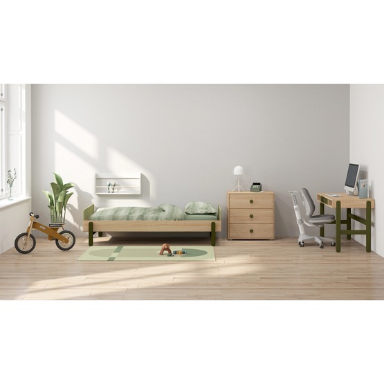 FLEXA Flexa – Enkelsäng 90×200 Cm Ekram Och Gavlar – Rosa Ben