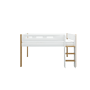 Flexa - Loftsäng 90x200 Cm MidSleep Med Ekben - Vit