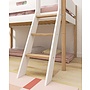 Flexa - Loftsäng 90x200 Cm MidSleep Med Ekben Och Rutschkana - Vit