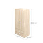 Flexa - Garderob Två Dörrar Med 2 Lådor - Ek