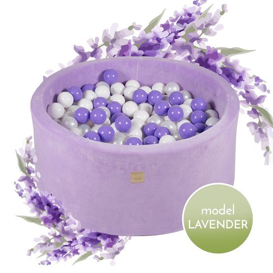 Meow Baby – Bollhav Lavendel Med 250 bollar – Lila – 40 Cm
