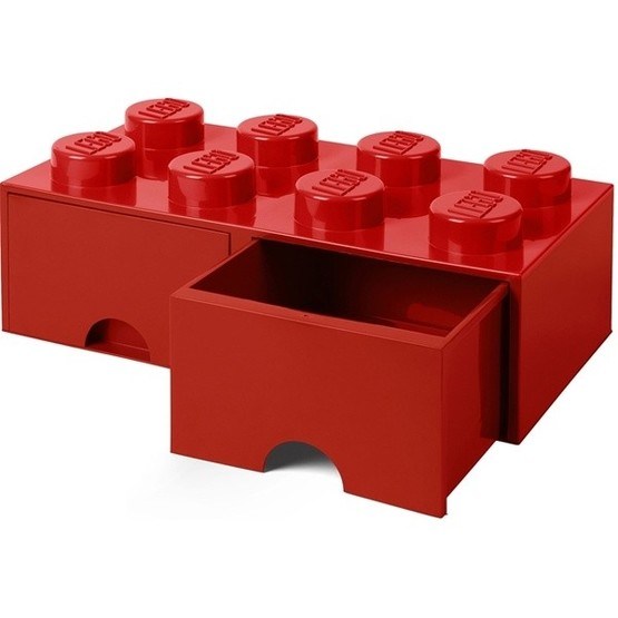 LEGO, Förvaringsbox 8 med lådor, Röd