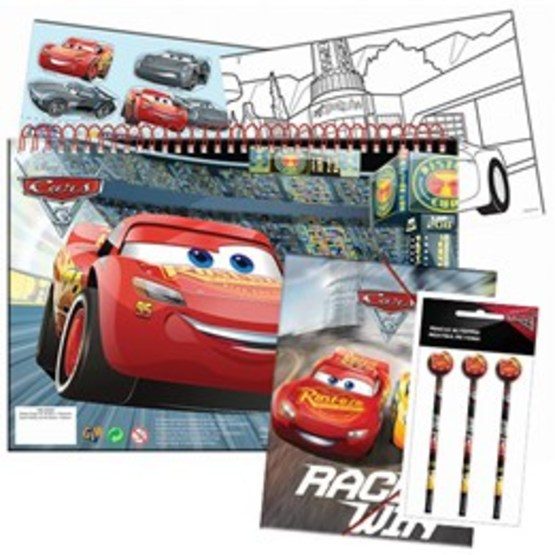 Disney Cars 3, Skolstartskit - mapp, pennor & sketchbook