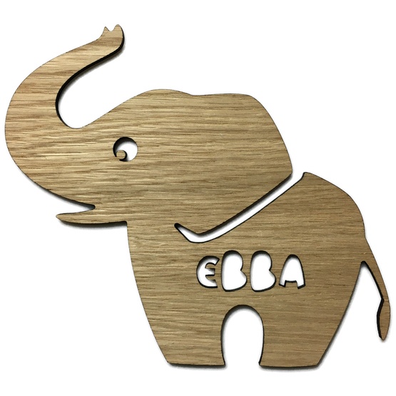 Väggdekoration Figurskylt Elefant